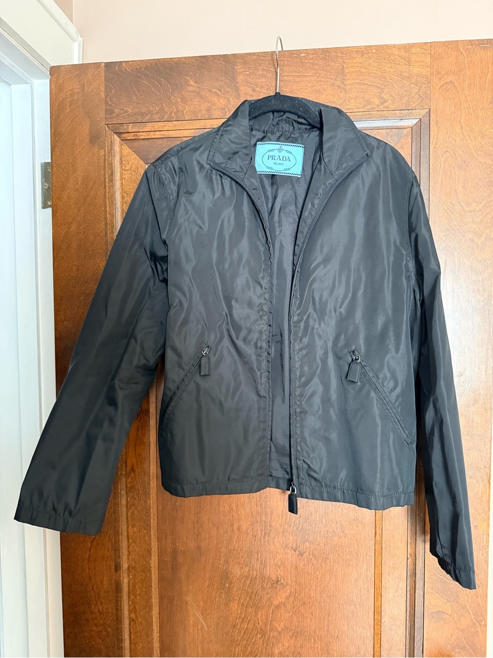Prada Black Nylon Zip Jacket